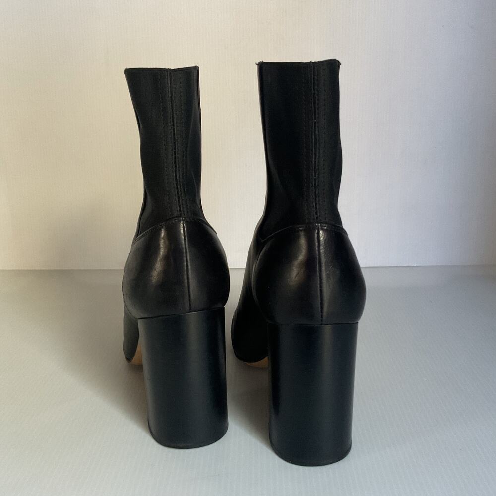 Rag & Bone Black Leather Chelsea Ankle Boots Block Heel Women’s EU 39 / US 8.5 - Picture 5 of 11